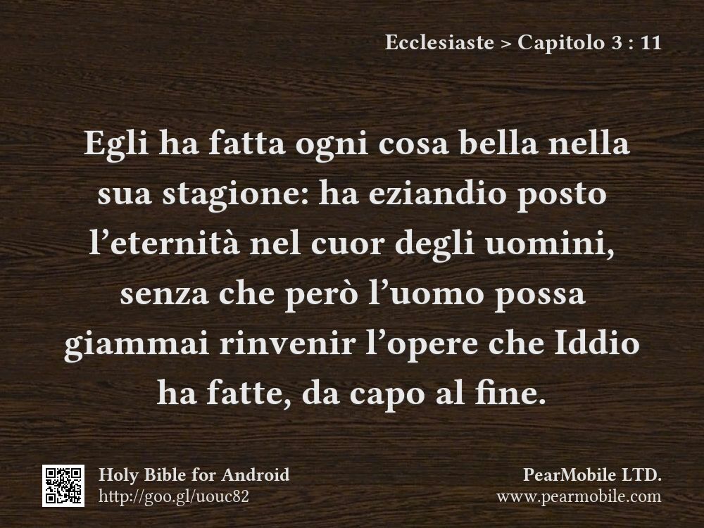 Ecclesiaste, Capitolo 3:11